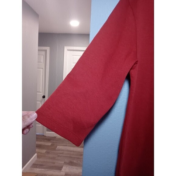 Zara Trafaluc Knit Turtleneck Tunic Dress Sz Small‎  GUC Slouchy Long Sleeve Red - Picture 4 of 5